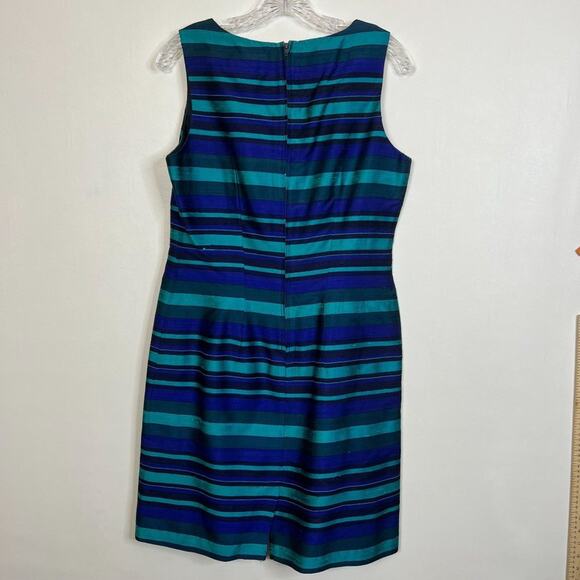 Vintage Y2K Jessica Howard Size 8 Silk Blend 2000s Midi Shift Dress Office - Picture 11 of 12